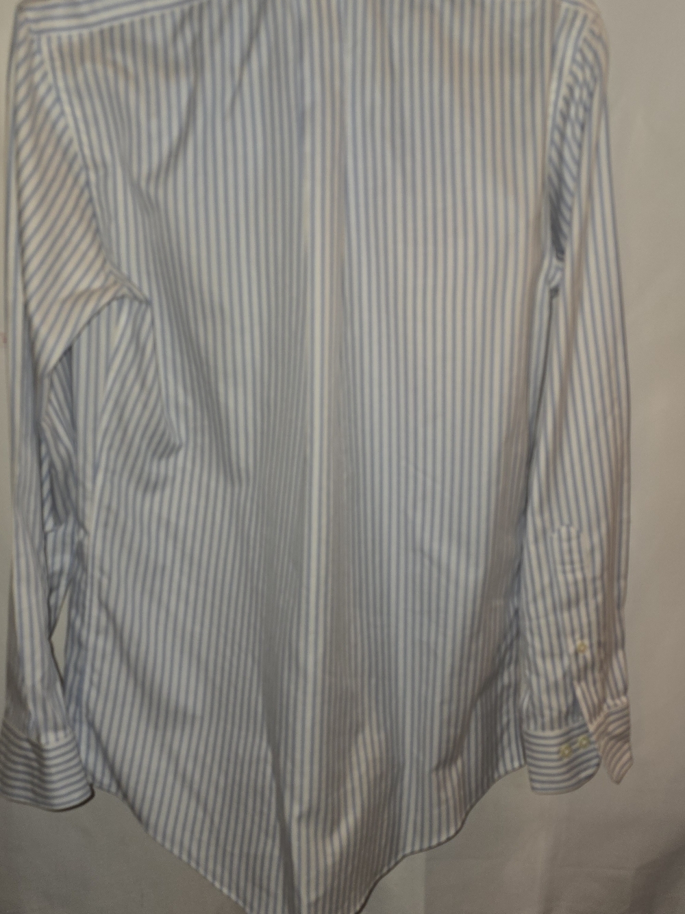 Brooks Brothers White Shirt with Light Blue Stripes